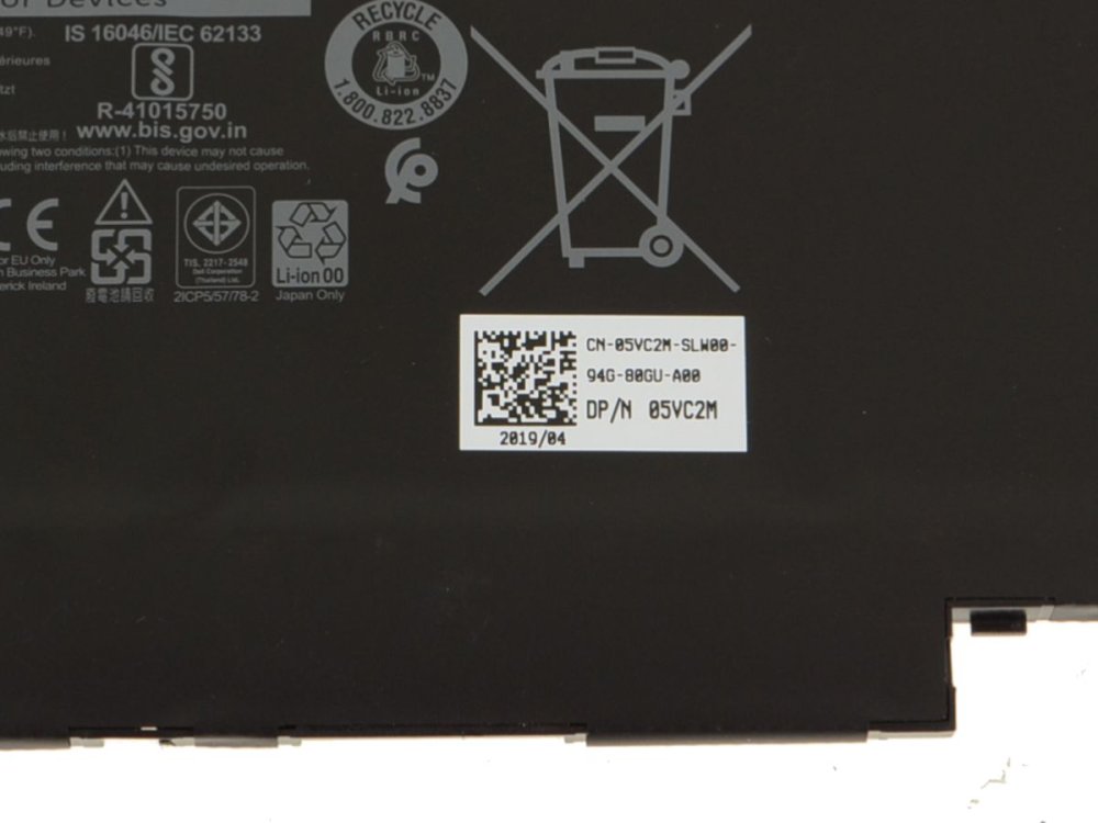 7500mAh 60Wh 4 Cell Dell Inspiron 7306 2n1 P124G P124G002 Battery