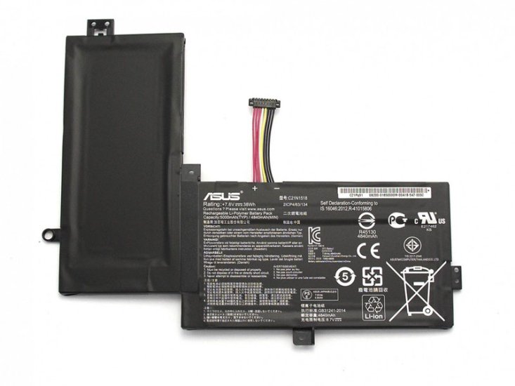 2 Cell 5000mAh 38Wh Laptop Battery Asus VivoBook TP501UB-DN038T-BE - Click Image to Close