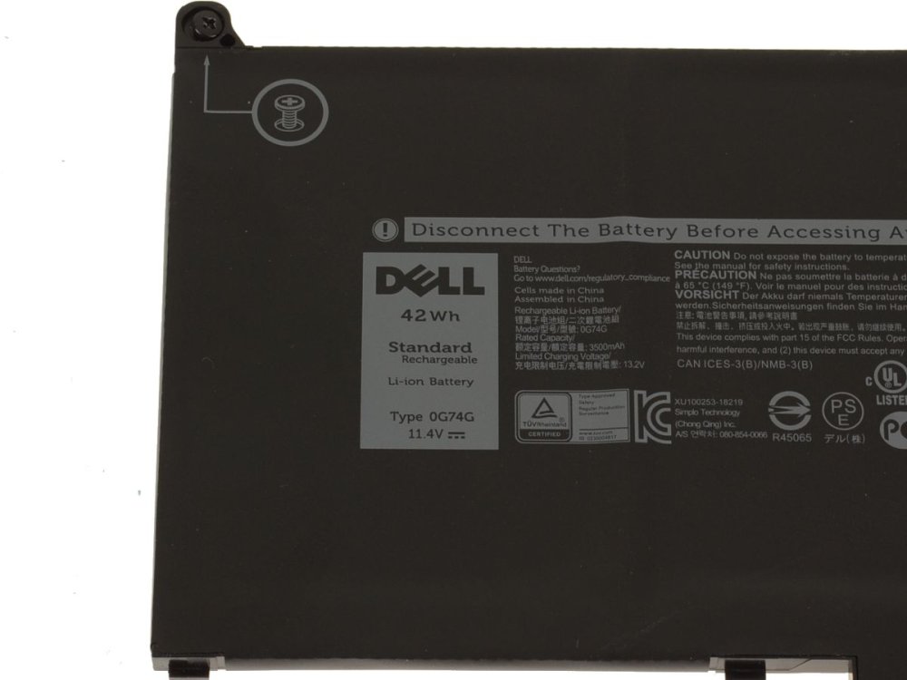 3500mAh 42Wh 3 Cell Dell Latitude 5300 2-in-1 P96G001 Battery