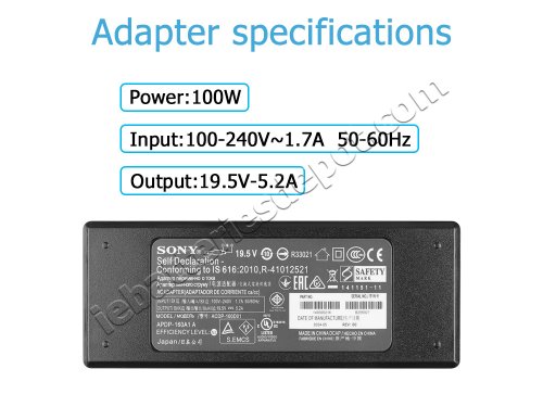 Original 101W Charger Sony KDL-43W756C + Free Cord
