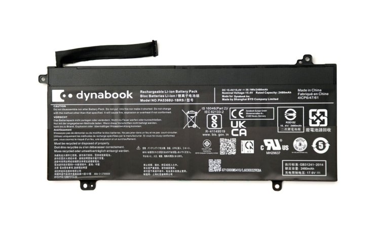 Original 2480mAh 38.1Wh Toshiba Dynabook Satellite Pro L50-G-102 Battery - Click Image to Close