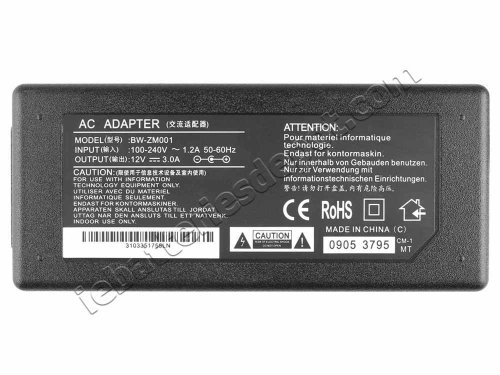 36W Adapter Charger Fujitsu 34036144 + Power Cord