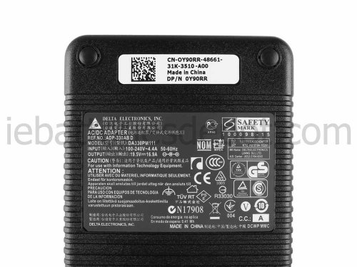 Original 330W Delta A20-330P1A AC Adapter Charger + Power Supply