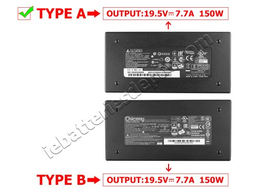 Original 150W Slim MSI GE72 6QE81 Adapter Charger + Power Cable