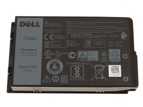 4342mAh 34Wh 4 Cell Dell Latitude 12 7212 T03H002 Battery