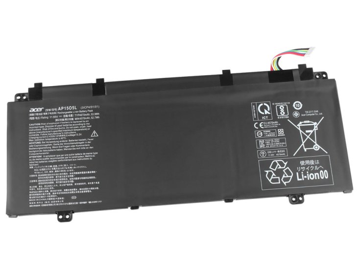 Original 4670mAh 53.9Wh 3-Cell Battery Acer AP15O5L - Click Image to Close