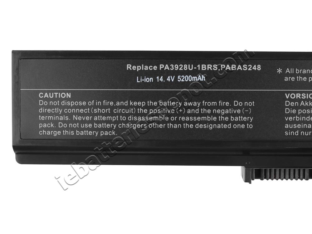 Battery Toshiba Pa3928u-1brs 47Whr 8 Cell