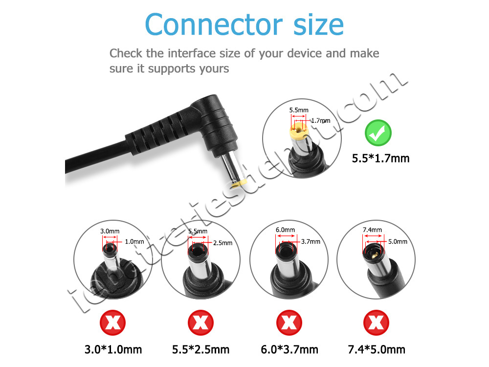 Original 65W Adapter Acer ADP-65VH B PA-1650-69 ADP-65DB + Cord