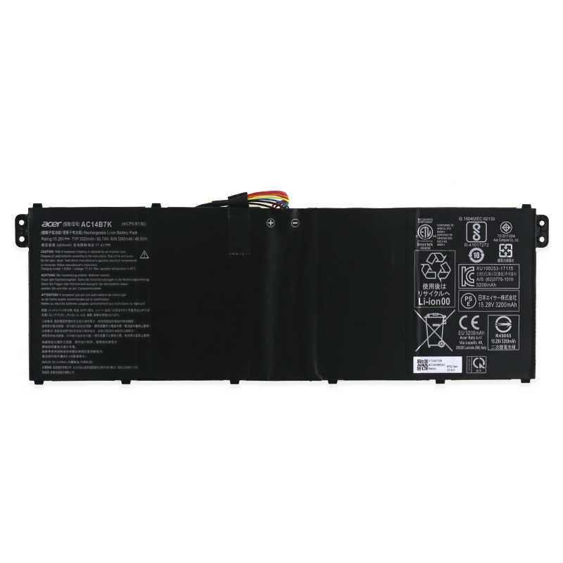 3320mAh 50.7Wh 4 Cell Acer AC14B7K Battery