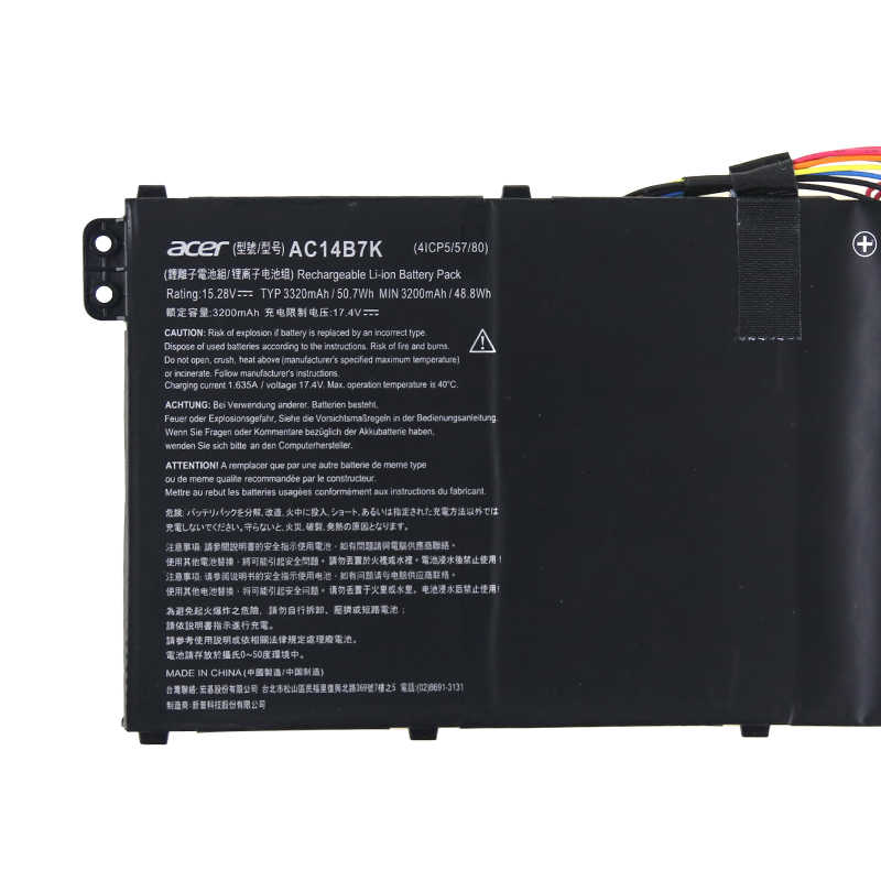 3320mAh 50.7Wh 4 Cell Acer AC14B7K Battery