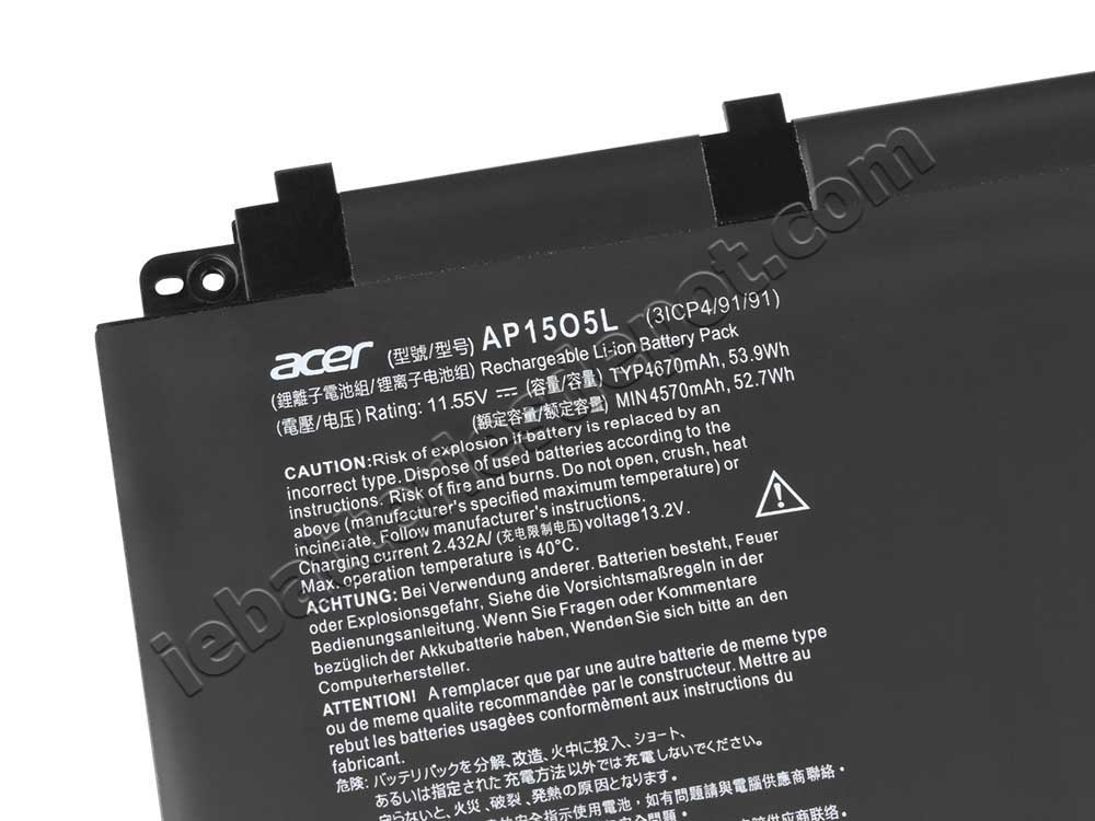 Original 4670mAh 53.9Wh 3-Cell Battery Acer KT.00305.008