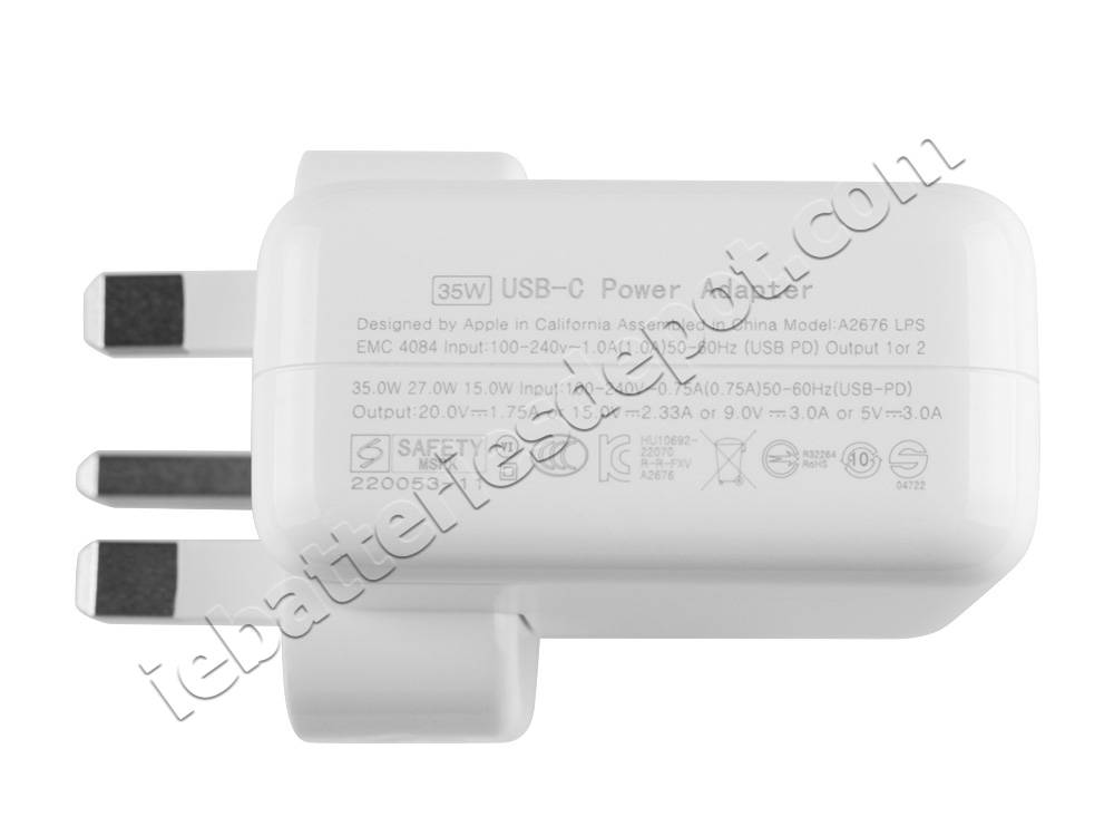 35W Dual USB-C Adapter Charger Apple MacBook Air (M2, 2022)