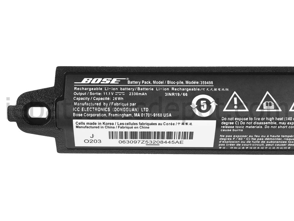 Original 2330mAh 26Wh Battery Bose Soundlink III 359498