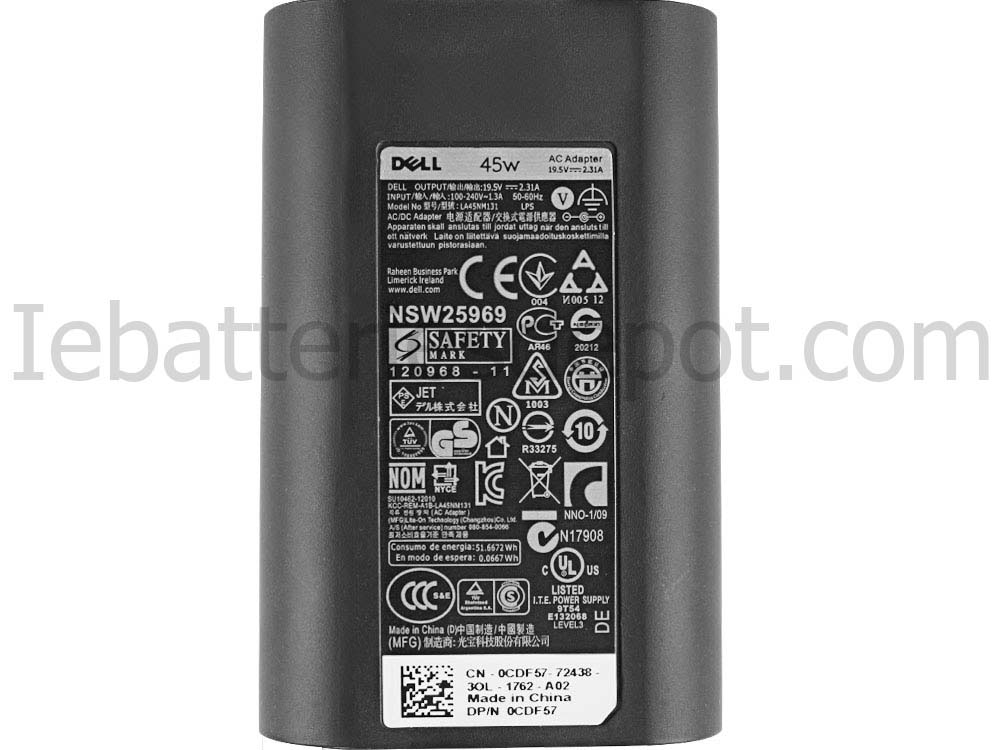 45W Dell Inspiron 3482 P89G P89G006 Power Adapter Charger + Free Cord