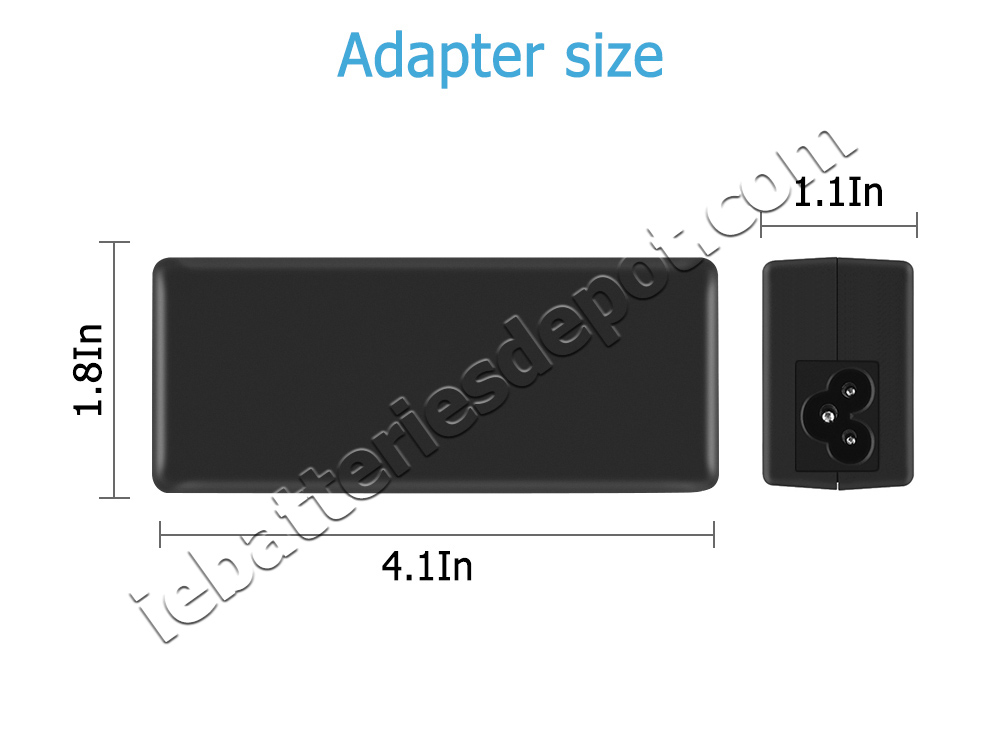 Original 65W Dell W12C W12C003 Power Adapter Charger + Free Cable