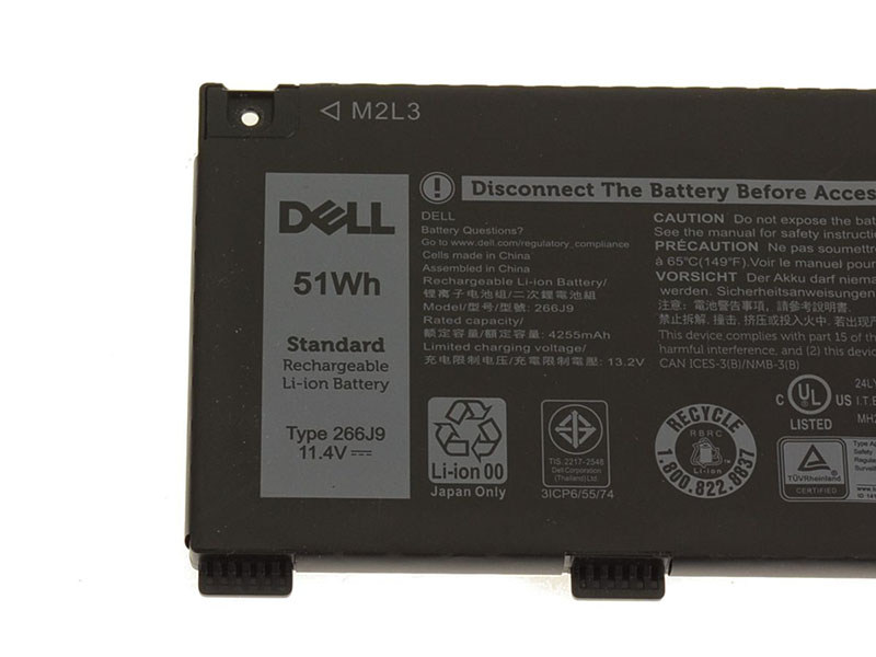 4255mAh 51Wh 3 Cell Dell Ins 14-5490-D1525S Battery