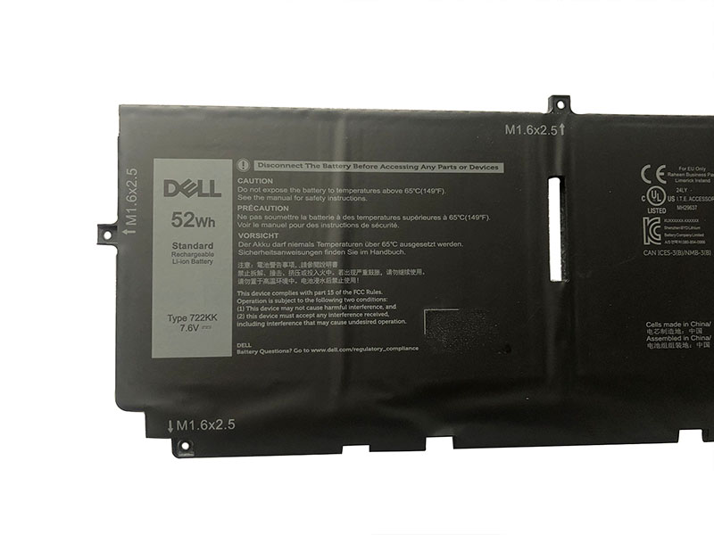 6500mAh 52Wh 4 Cell Dell 2XXFW 722KK FP86V WN0N0 Battery