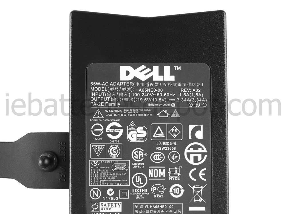 65W Slim Dell Latitude 7214 Rugged Extreme P18T P18T002 Adapter Charger