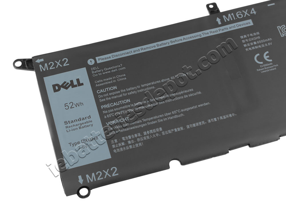 6500mAh 52Wh 4-Cell Battery Dell Inspiron 13 7390 2-in-1