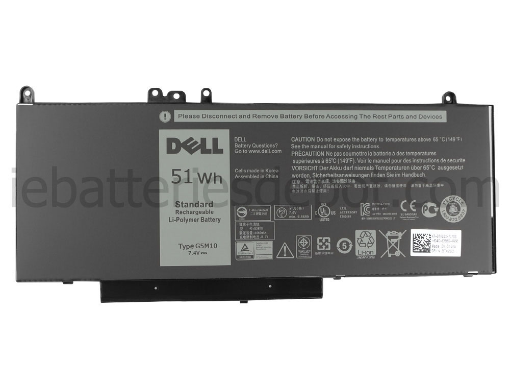 Original 51Wh 4-Cell Dell JC5DM Battery