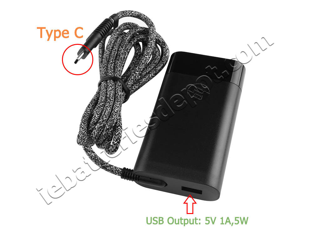 65W USB-C HP Spectre 13-ae012nf 2QH46EA Power Adapter Charger