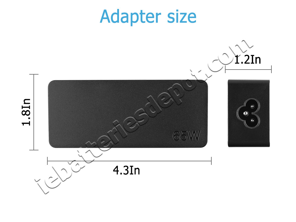 65W USB-C Lenovo ThinkPad E590 20NC0002RI Power Adapter Charger