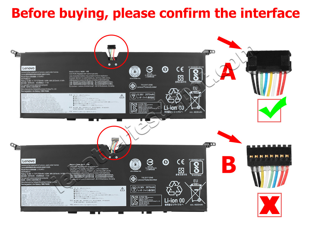 2735mAh 42Wh 4 Cell Battery Lenovo Yoga S730-13IML