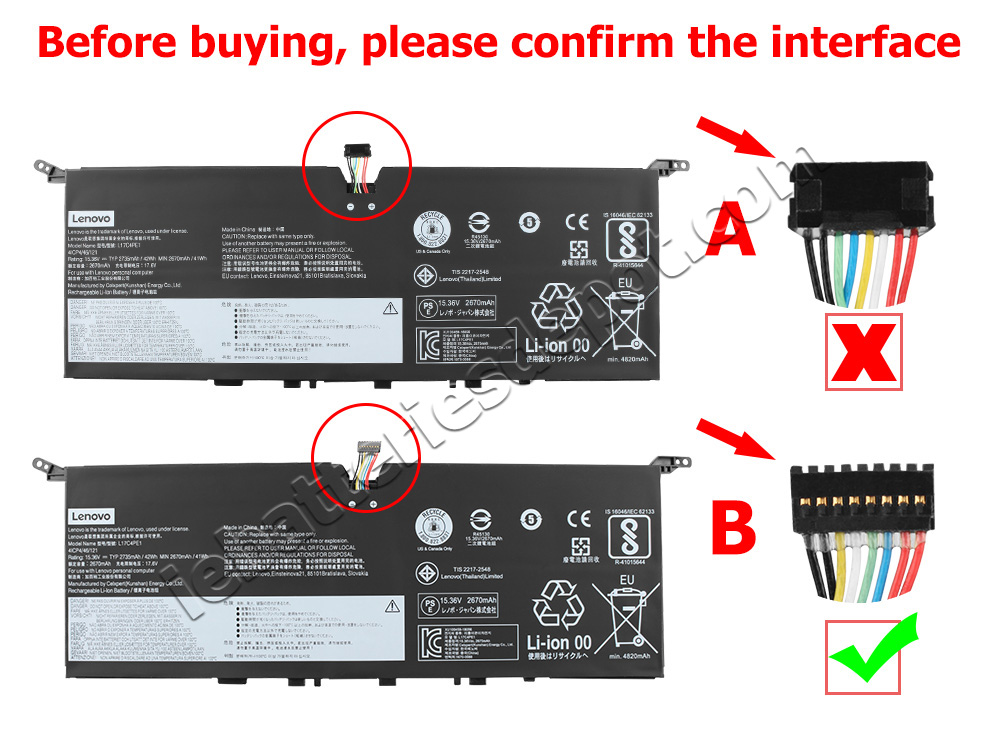 2735mAh 42Wh 4 Cell Lenovo Yoga S730-13IWL 81J00029GE Battery