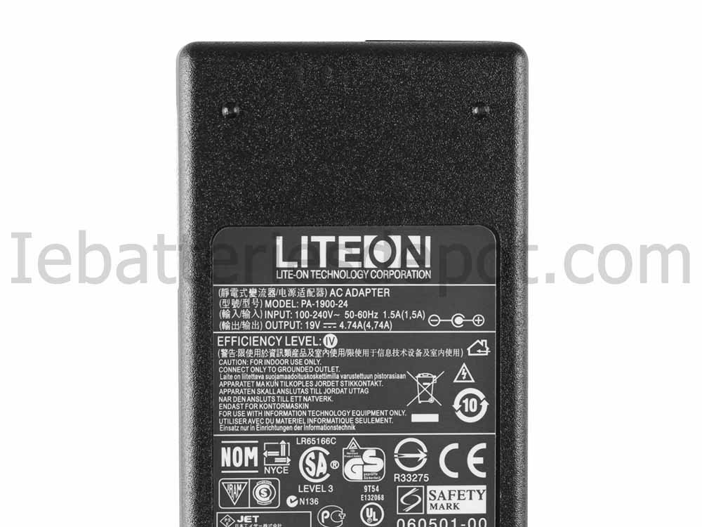 90W LiteOn SLS0713A19K25LF Adapter Charger + Free Cord