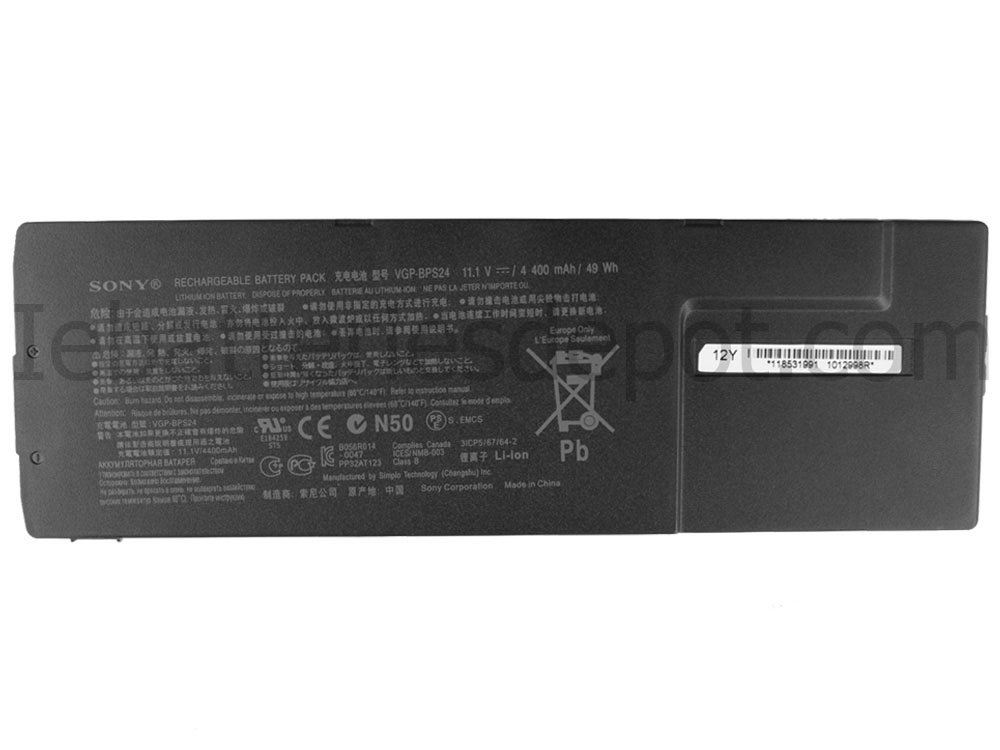 Original 4400mAh 6 Cell Laptop Battery Sony VAIO VPCSA2CFX/SI