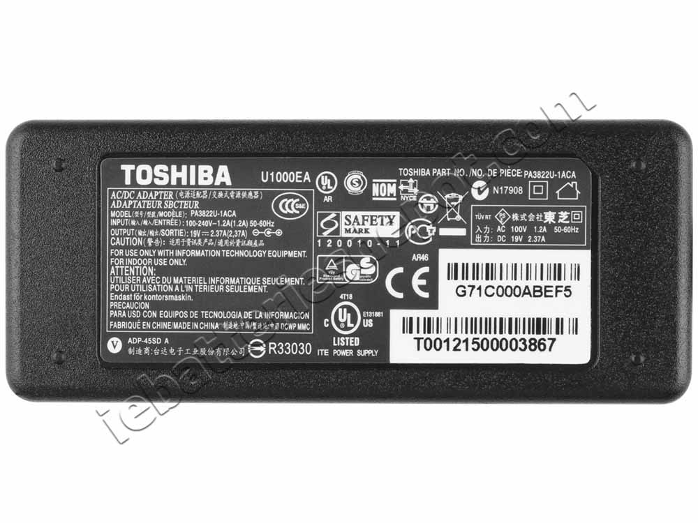 45W Adapter Toshiba Satellite Click 2 Pro P35W-B3226