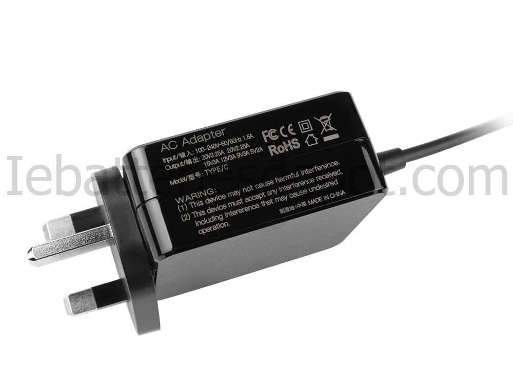 45W USB-C Adapter Charger Toshiba Portege X30-E-05W X30-E-10U