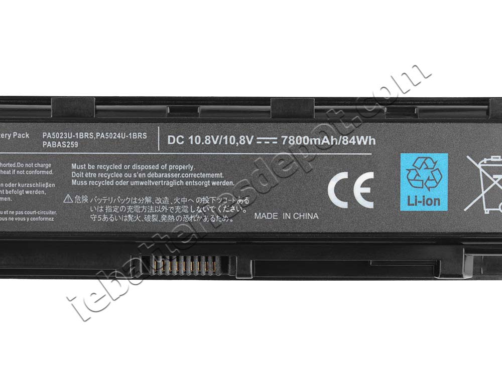 7800mAh 9 Cell Battery Toshiba Satellite C855-16M C855-17M C855-17N