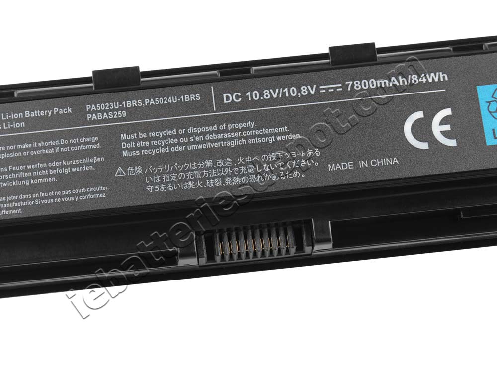 7800mAh 9 Cell Battery Toshiba Satellite C855-16M C855-17M C855-17N