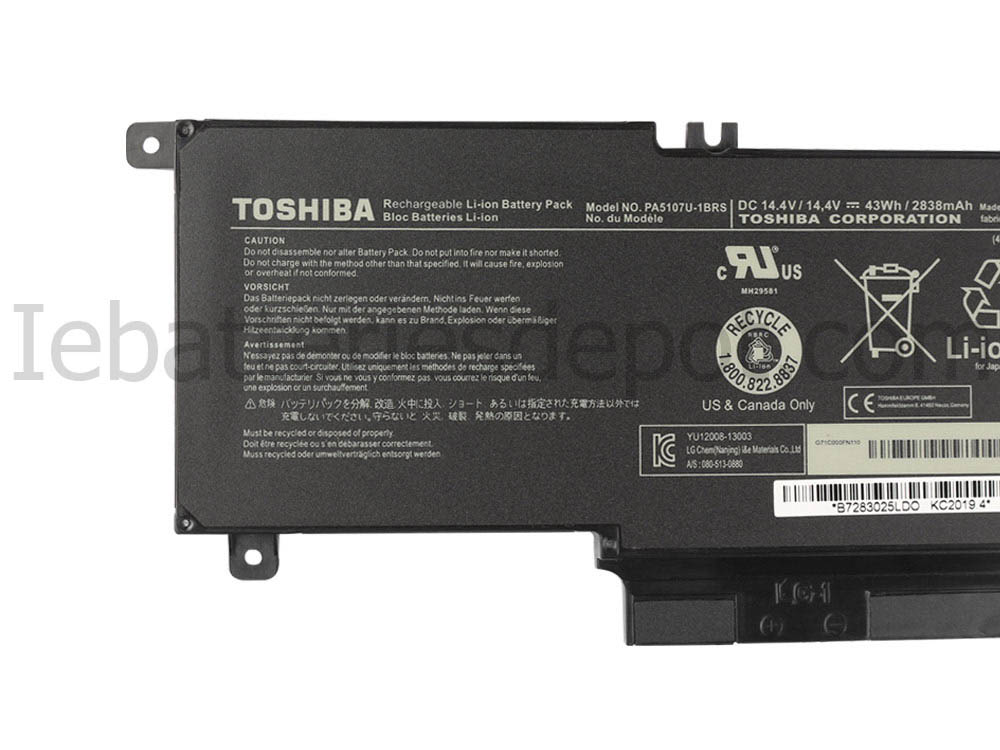 Original 2800mAh 45Whr Battery Toshiba Satellite P50-B-11M P50-B-10D