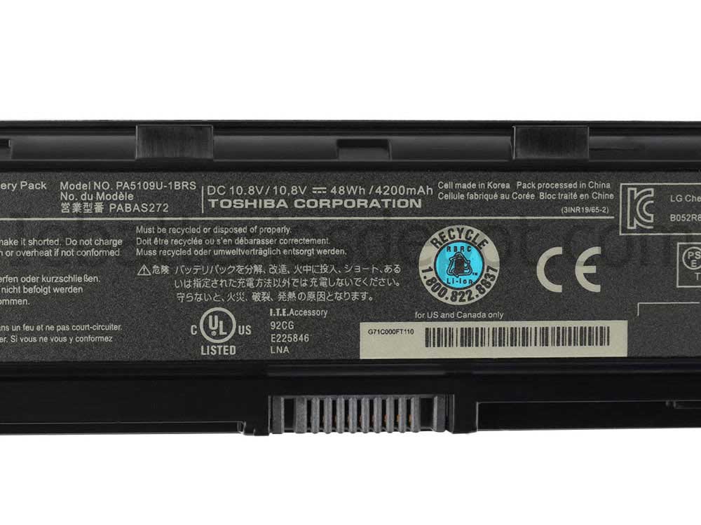 4200mAh 48Wh Battery Toshiba Satellite C50-A X0011 X0012 X3110