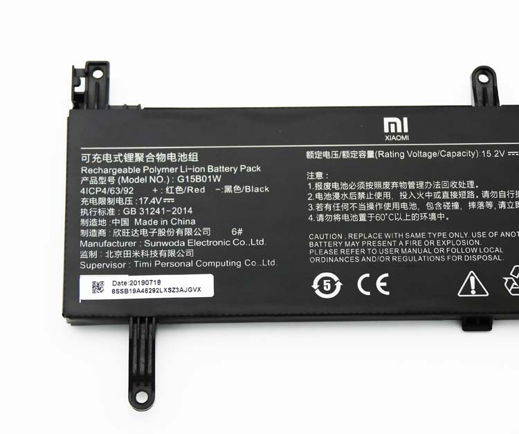 Original 3620mAh 55.02Wh 3 Cell Xiaomi Mi GTX1050Ti/1060 Battery